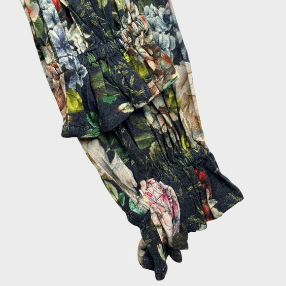Anthropologie BL-NK Stephanie Long Sleeve Floral Top Blouse Women's Size XS - Picture 8 of 14